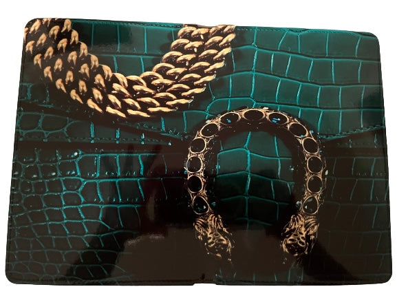 Green leather like journal